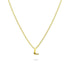 Initials Brick Alphabet Letter Necklace Gold Layered Steel Jewellery